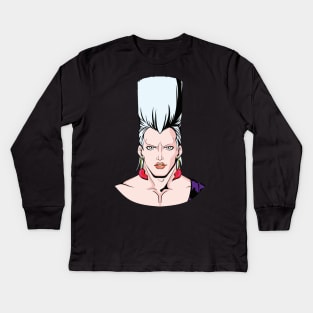 Polnareff Silver Anime Fan art Kids Long Sleeve T-Shirt